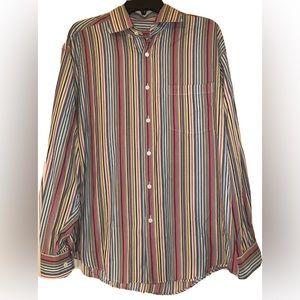 Vintage Bugatchi Uomo Button Down sz Large